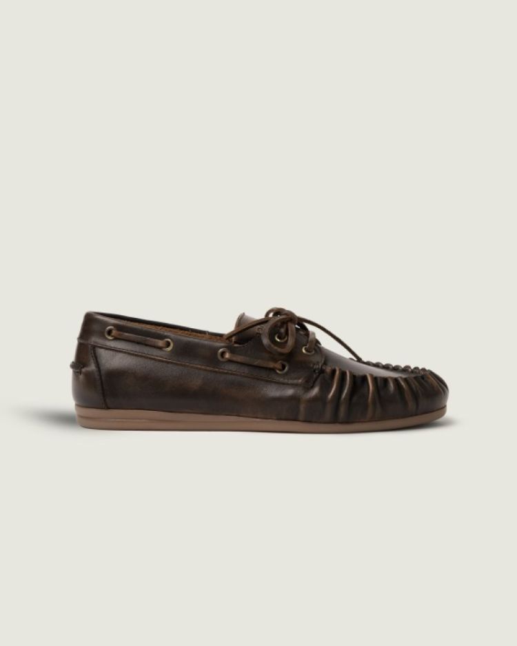 BOAT LOAFER WRINKLE 205 Coffee
