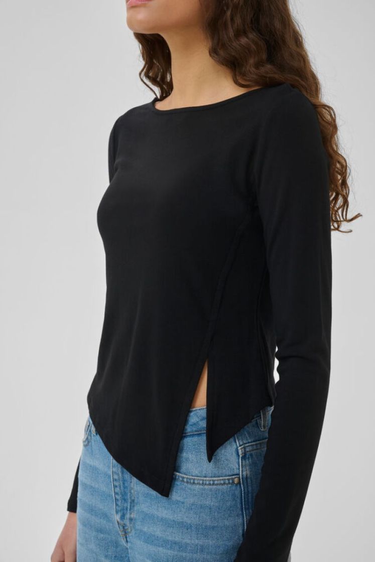 MWNupti Asymmetric Blouse 100031 Black
