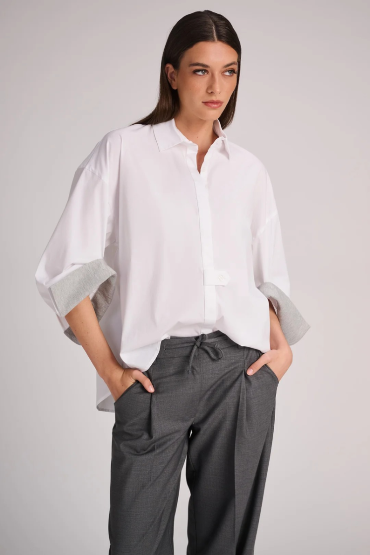    - WHITE + GREY MELANGE