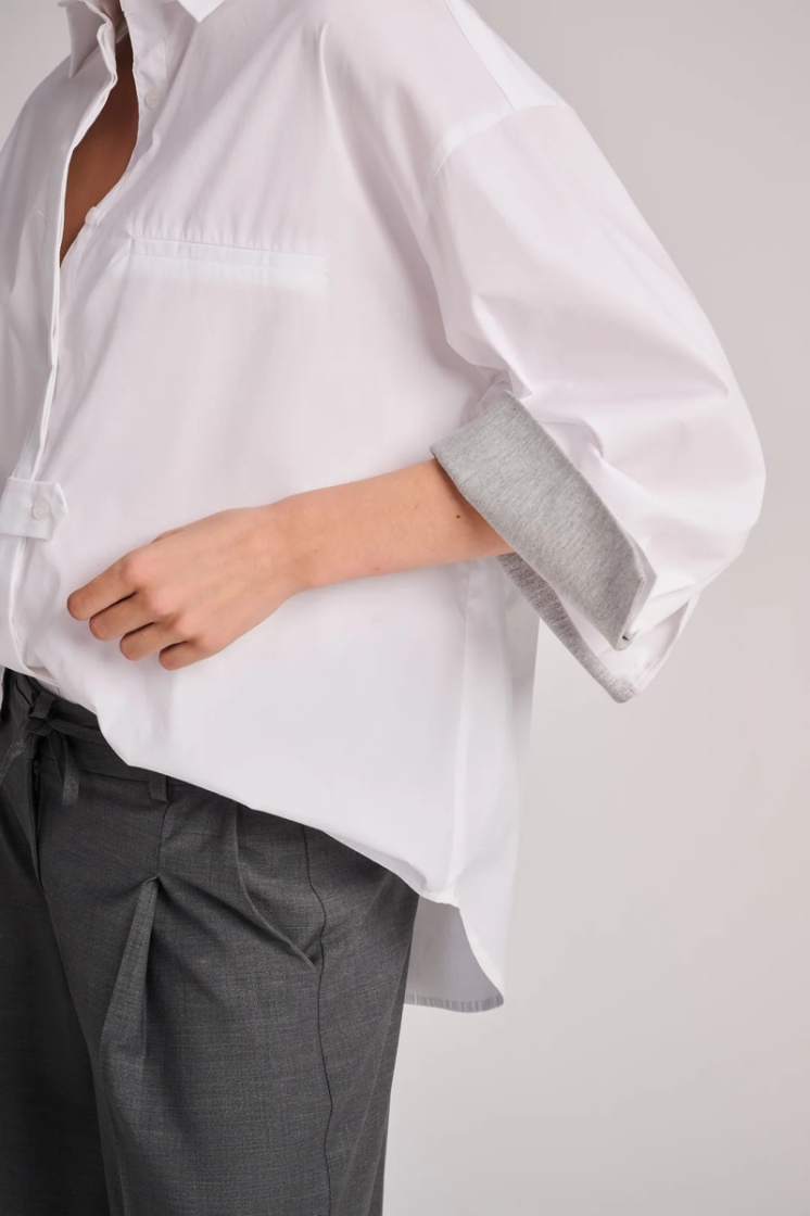    - WHITE + GREY MELANGE