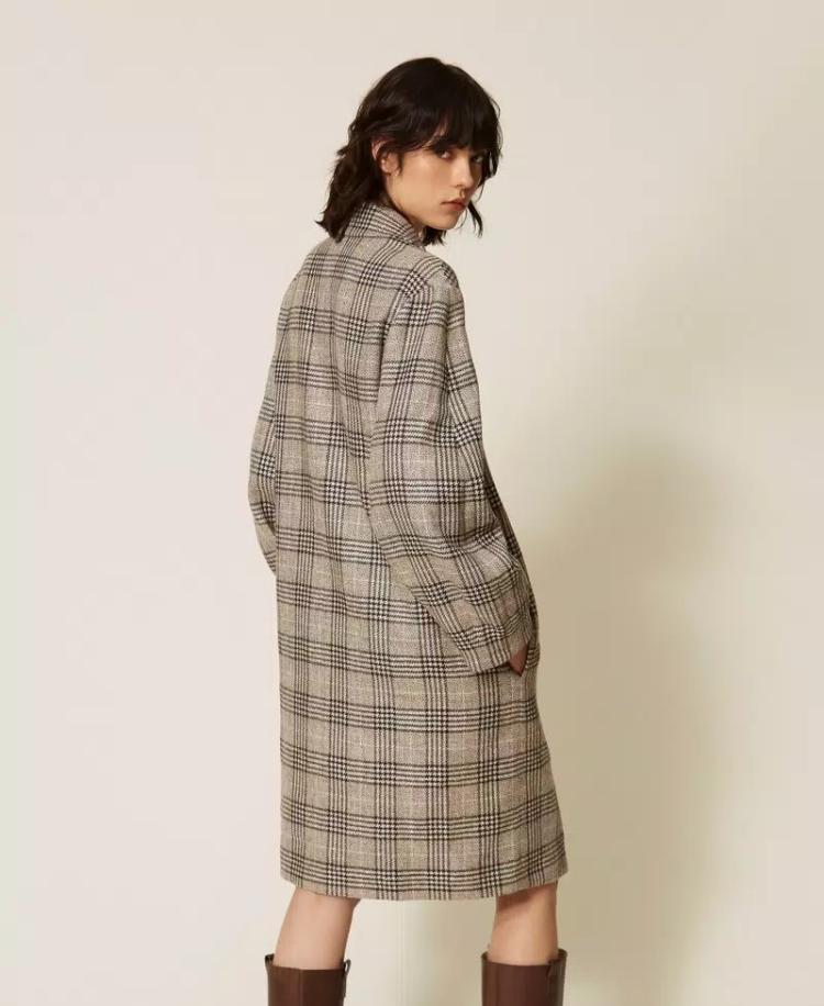  13717 CHECK COFFEE/COLD BEIGE