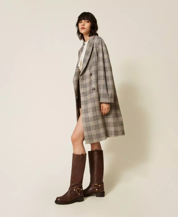  13717 CHECK COFFEE/COLD BEIGE
