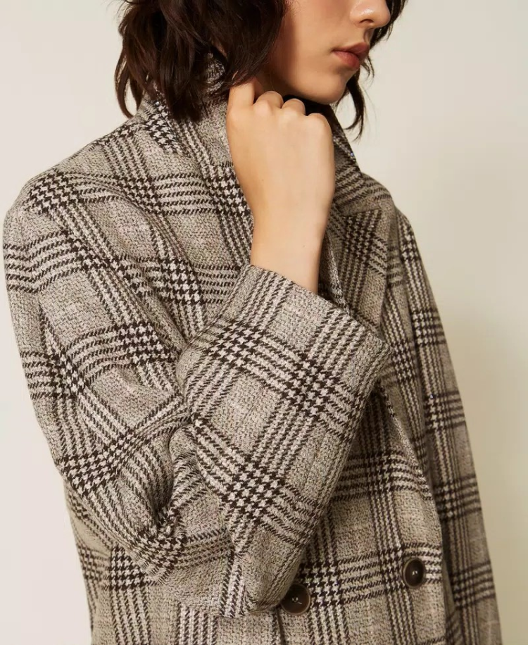  13717 CHECK COFFEE/COLD BEIGE