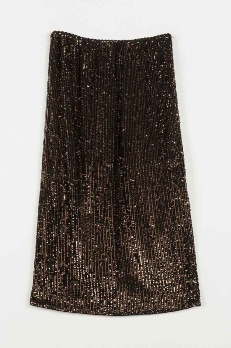  14171 SEQUINS STRIPES BROWN